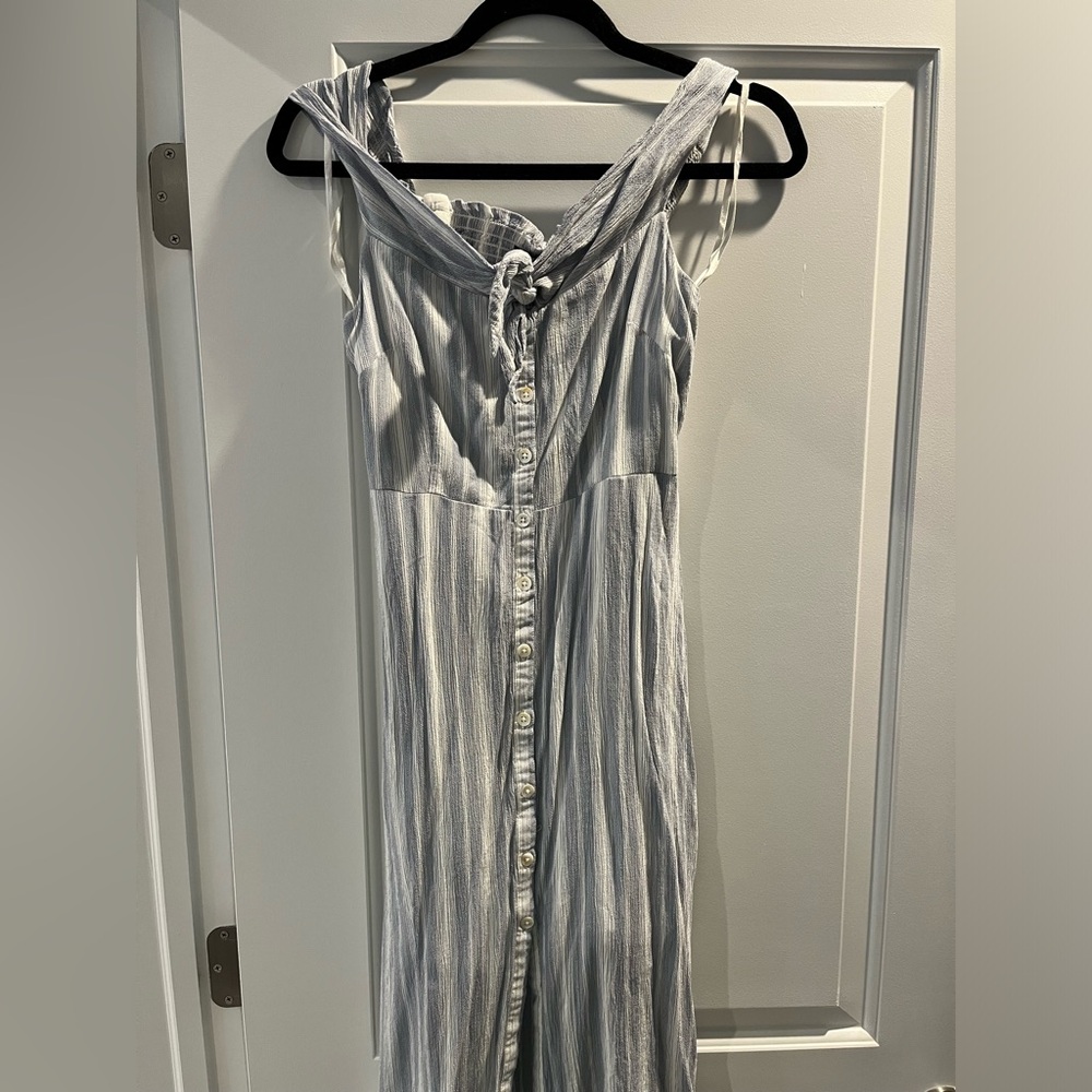 Express cotton blue & white summer dress - XS